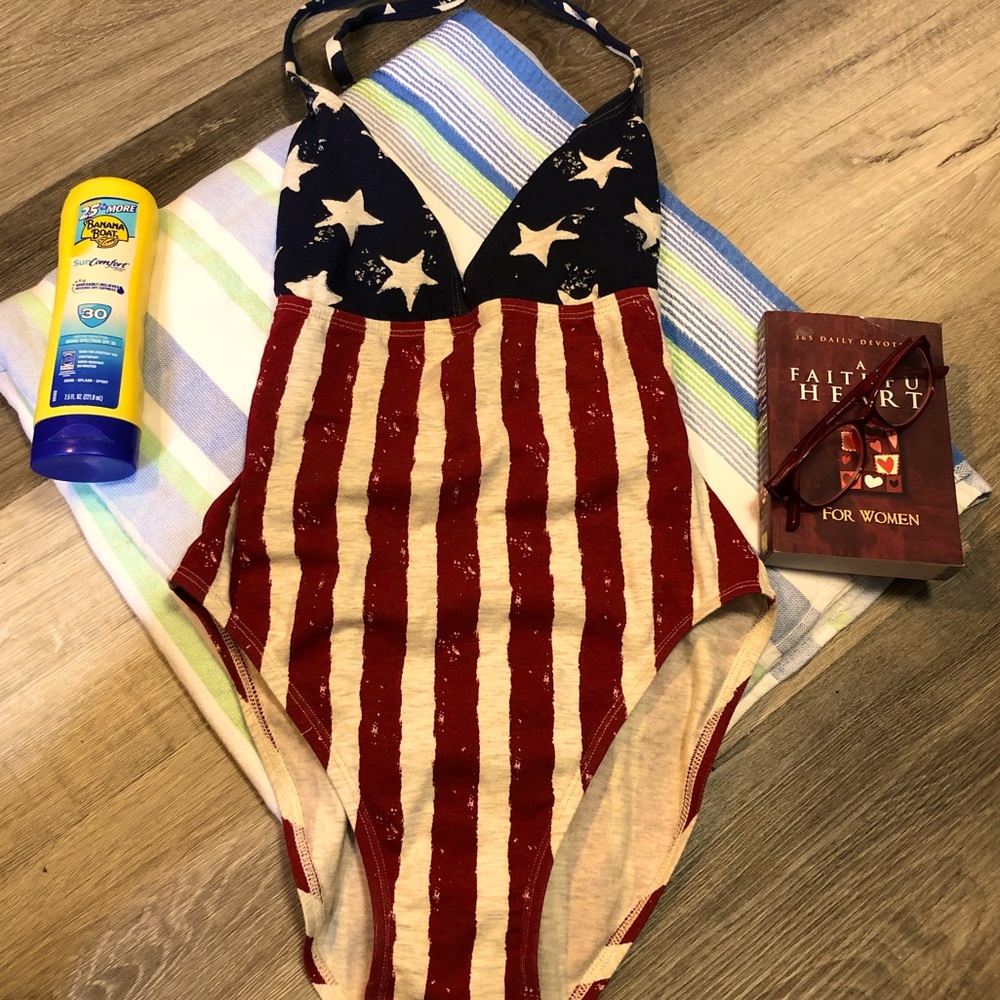 Catalina Swimwear | Patriotic One Piece Halter Swimsuit | 8